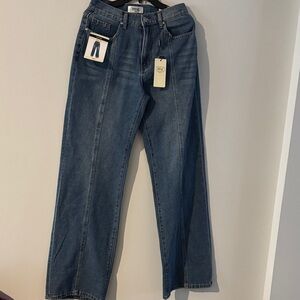 High Rise Blue Jeans